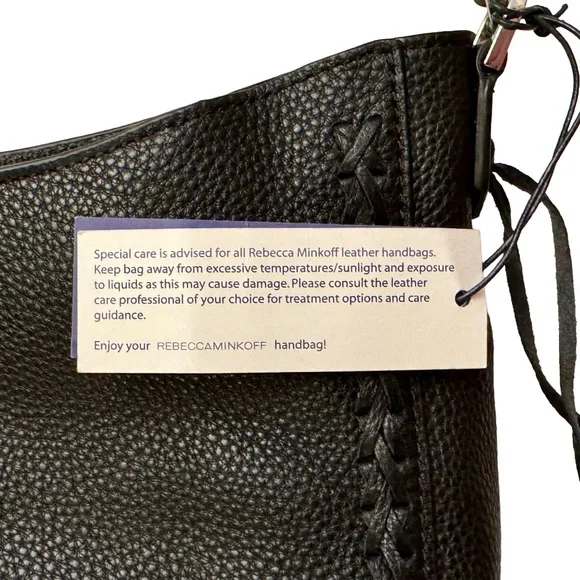 Rebecca Minkoff Black Leather Hobo with Whipstitch - Picture 8 of 11